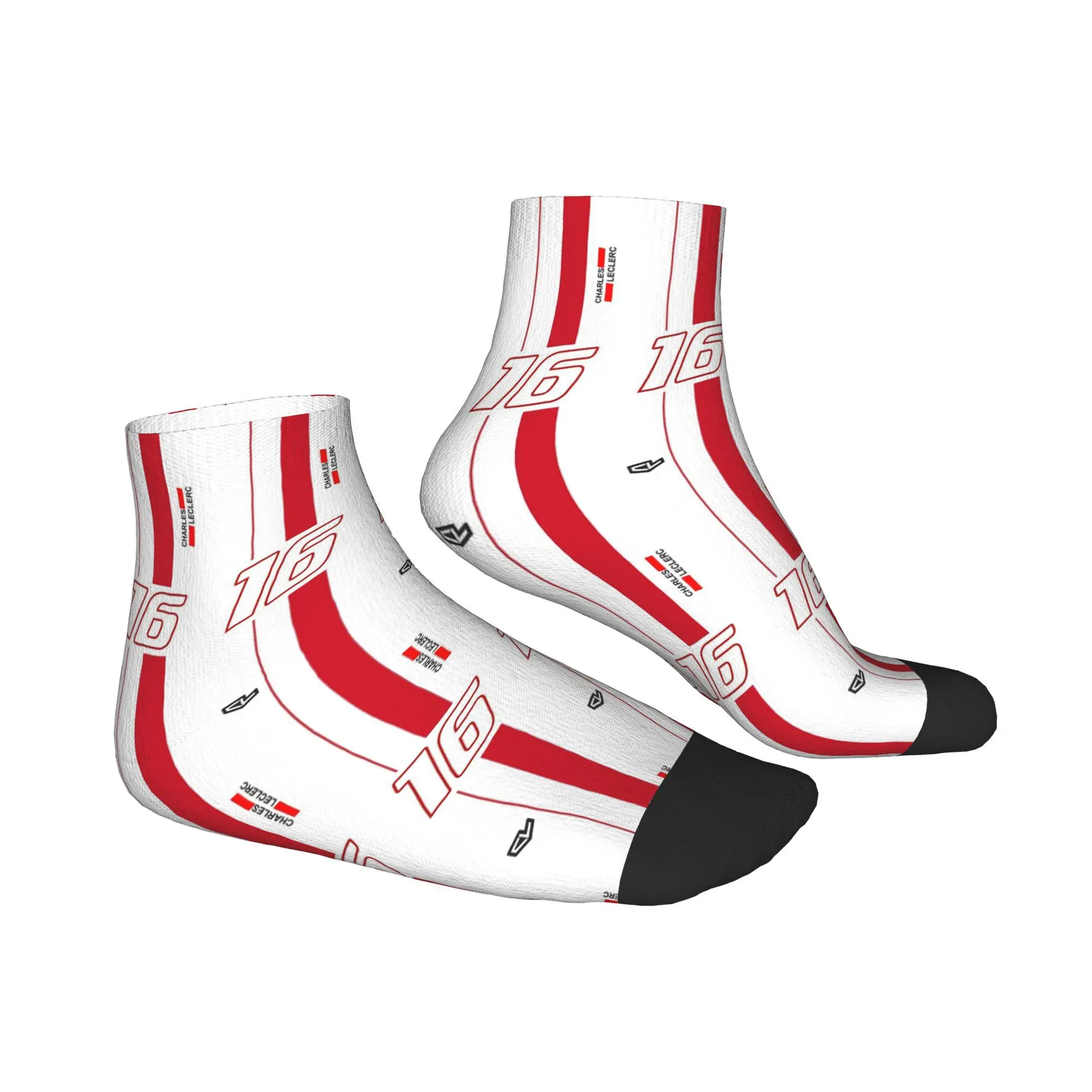 Charles Leclerc Ferrari F1 Monaco Flag Socks Harajuku Stoking Berkualitas Tinggi Aksesori Kaus Kaki Sepanjang Musim untuk Pria Wanita