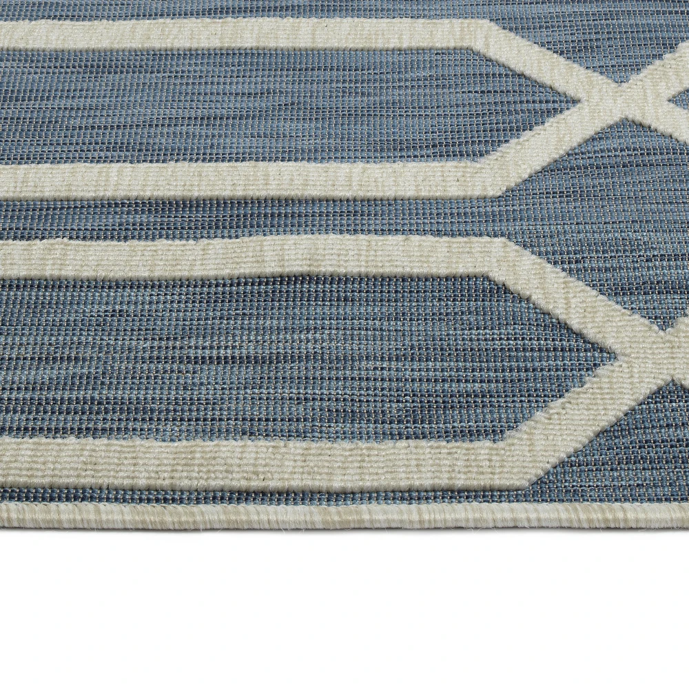 Contemporary, Transitional, Geometric, Textured, High-Low Cut & Loop 2' x 6' Runner