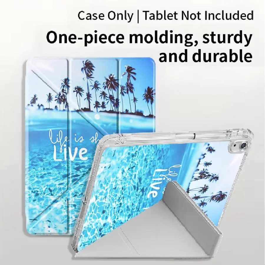 

Holder Cover Tablet Case For iPad Pro 2025 Mini 6 7 11th 10th 9th 8th 7th 12.9inch Air 4 5 M3 M2 M4 11inch Y-Fold Summer Vibes