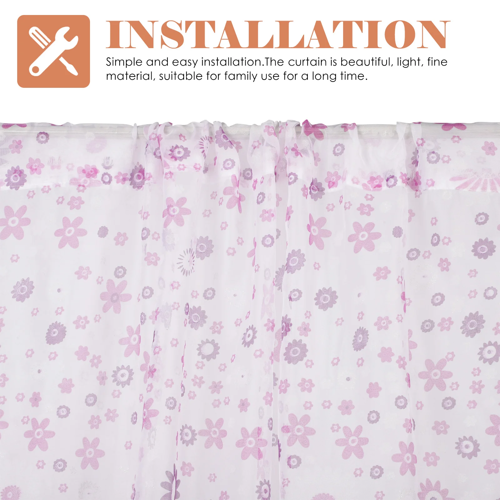 

100x200cm Window Sheer Tulip Flower Curtains Semi Transparent Voile Panel Door Screen Sheer Tulle Drapes Privacy Room Decor