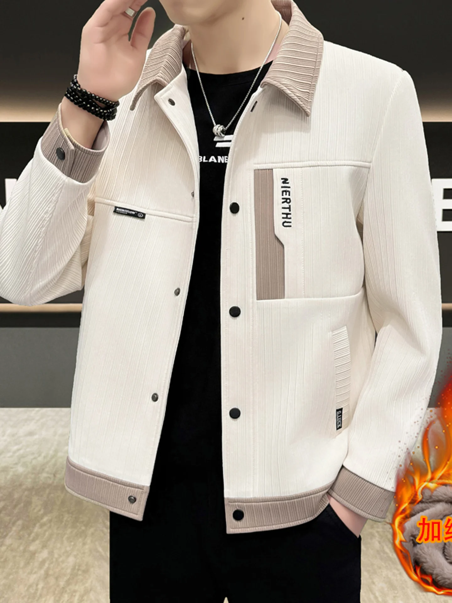 

Новая мужская куртка Fce 2025 года с подкладкой, осенне-зимняя, в клетку, модная, с элементами джинсовой ткани, приталенная, удлиненная, с защитой от сминания, из полиэстера...