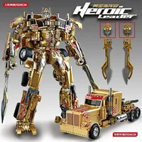 30CM Transformation Gold Robot Toys Optimus Prime Alloy Star Commander Toys Truck Car Movie Anime Action Figure kids For Toys