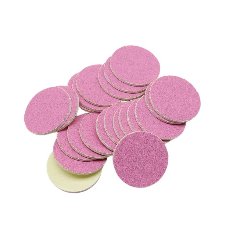 New~Pink Sanding paper 50/pcs Pedicure Foot Care Tools 15mm 20mm 25mm 35mm nail drill bit Disk disc Salon Calluse Replaceable