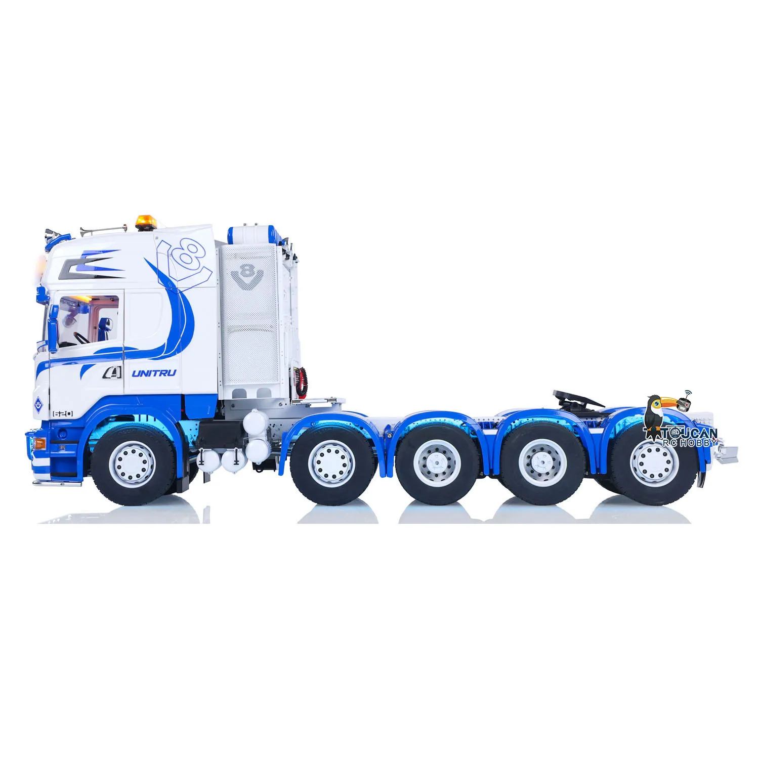 10x10 Unitru 04 الهيكل المعدني SC 3Speed 1/14 RC شاحنة جرار RTR التحكم عن بعد شاحنة سيارة الدخان ضوء الصوت ST8 راديو البطارية