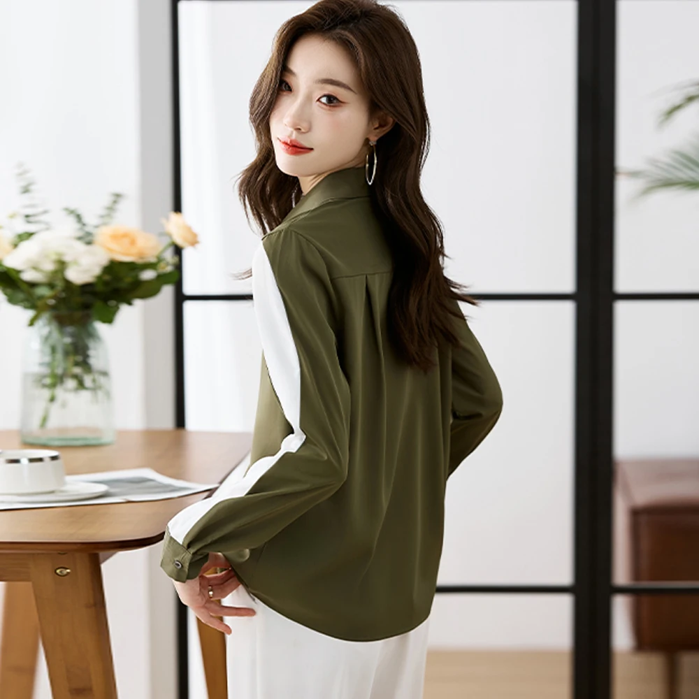 Women\'s Shirt Long Sleeve Fashion Woman Blouse 2024  Casual Female Chiffon Shirts and Blouse Basic Ladies Tops OL Women Clothing