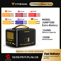VTOMAN Jump 1500 Extra Battery 1548Wh, Backup LiFePO4 (LFP) Battery Jump 1000 & Jump 1500X & Jump 1800 Power