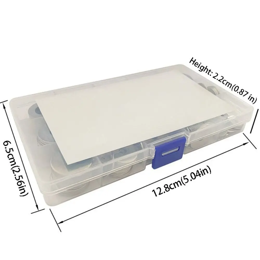 304 الفولاذ المقاوم للصدأ الفولاذ المقاوم للصدأ غسالات مسطحة 580 قطعة مجموعة مادة الألومنيوم غسالات مجموعة متنوعة 9 تشكيلة الحجم #6