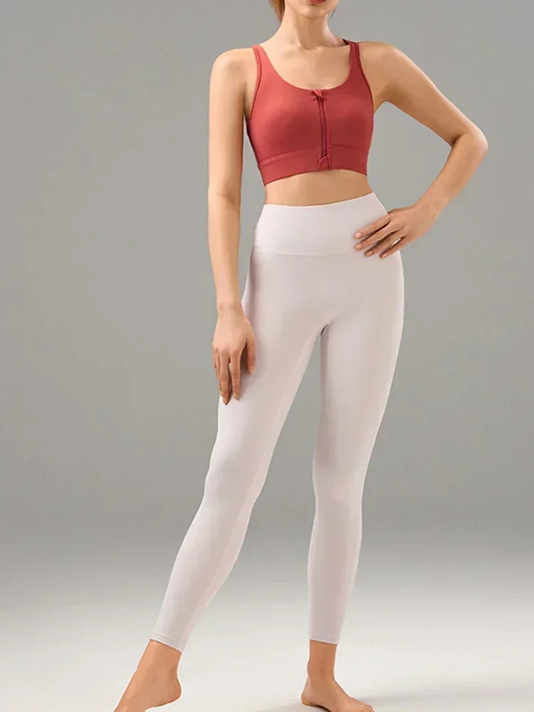 Pantalones de Yoga de cintura alta, mallas deportivas de cintura alta, Abdomen desnudo, pantalones de Fitness, 22