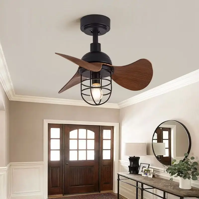 American Retro Fan Light, Ceiling Fan Light, Industrial Household Restaurant, Export Balcony Small Electric Fan Light