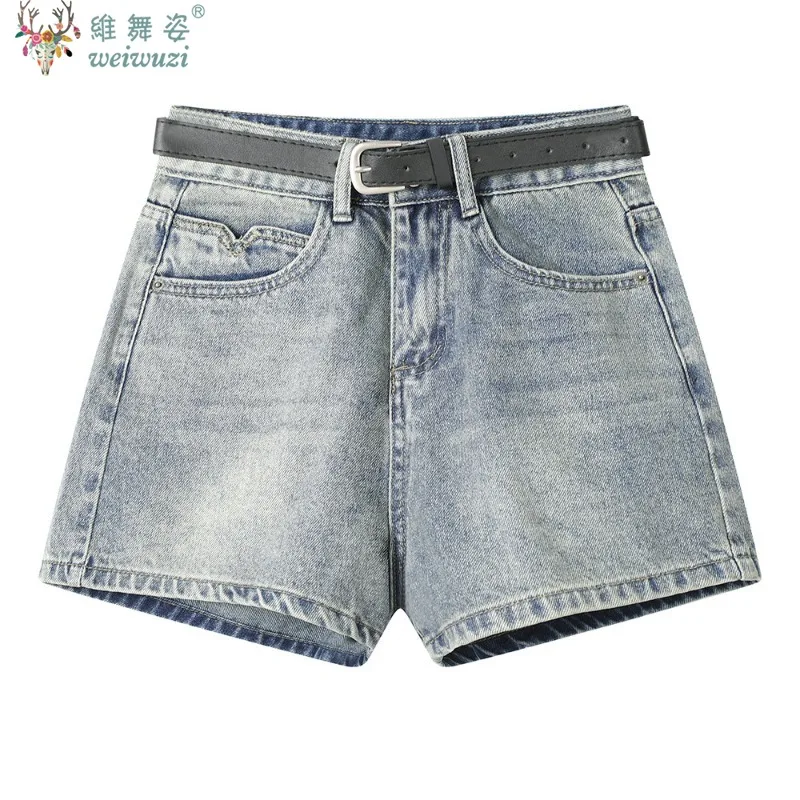 

New High Waist Denim Shorts Fashion Design Women's Sexy Hot Shorts Spicy Girl Leisure Streetwear Summer Slim Jeans Retro Pretty