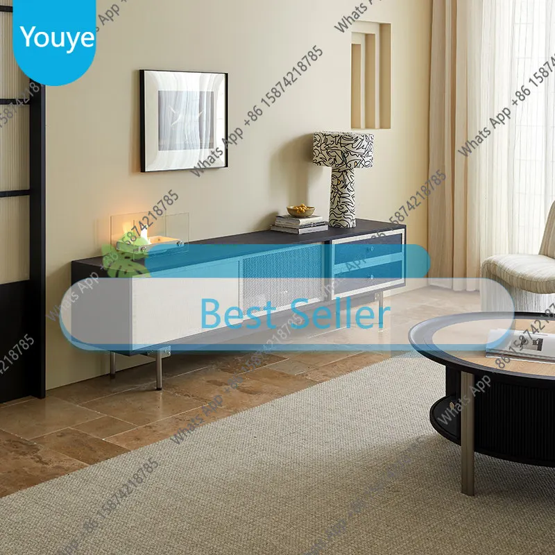 

N65 Bauhaus solid wood storage cabinet integrated TV cabinet vintage style living room new floor cabinet for home use