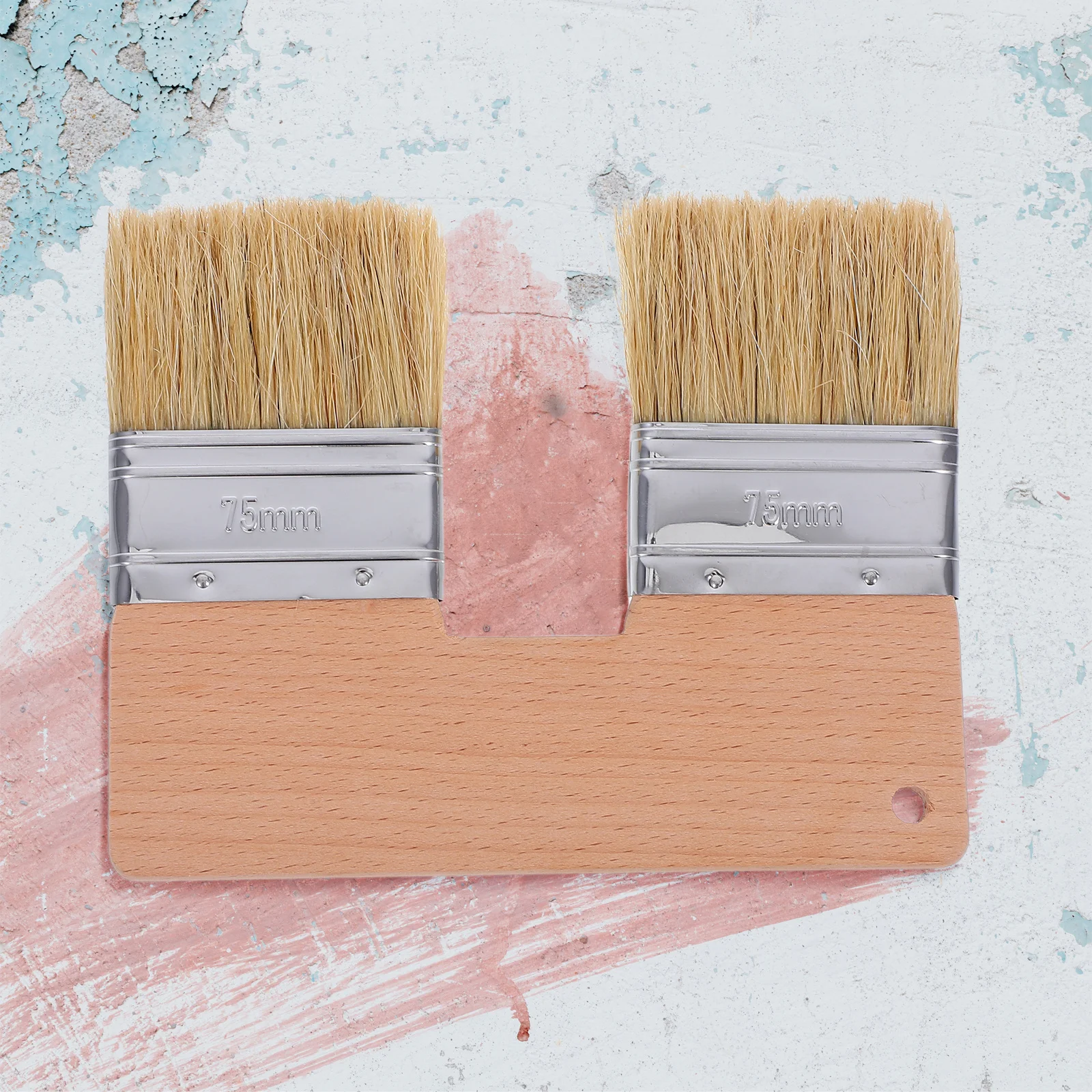 Professional Double Color Art Brushes Natural Pig Bristles Flat Shape for and Versatile Use Artist Brushes
