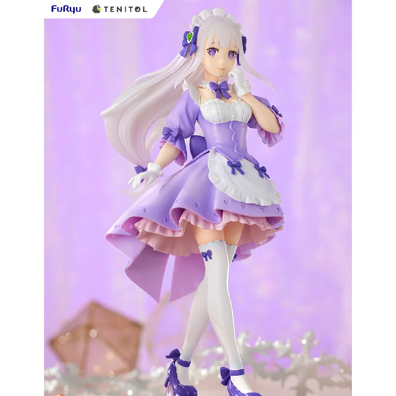 In Stock Furyu Tenitol Re Life In A Different World From Zero Yumekawa Maid Emilia Painted Anime Figure Action Model Toys Gift