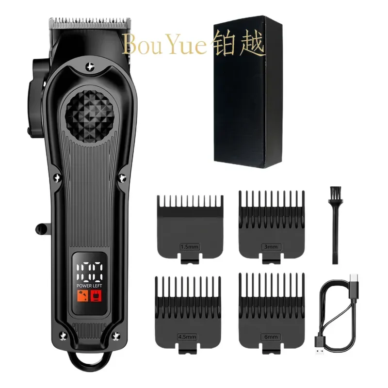 318t Professional Electric Hair Clipper Digital Display Rechargeable Barber Shaver Trimmer for Salon Home Use