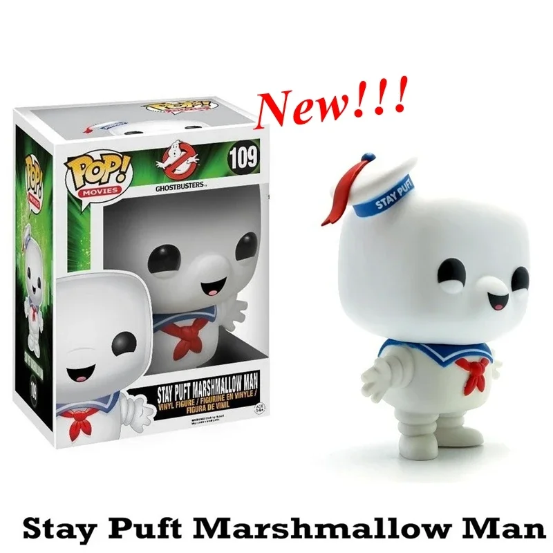 FUNKO POP  Movie&TV Models Vinyl Action Figure Dolls STAY PUFT MARSHMALLOW MAN #109 Collection for Children Toys