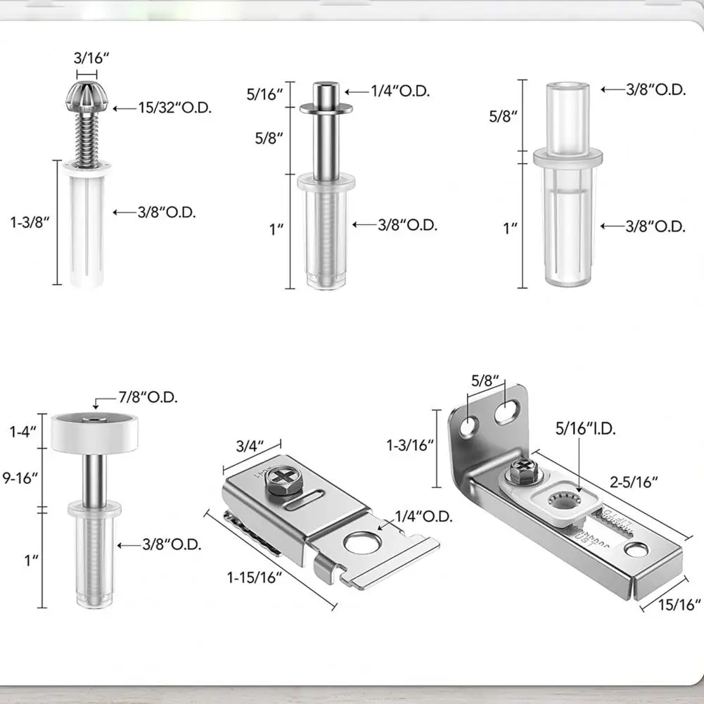 Handige Moeiteloze Installatie Deur Hardware Bifold Deur Hardware Reparatie Kit Compacte Bifold Deur Scharnieren Familie Accessoire