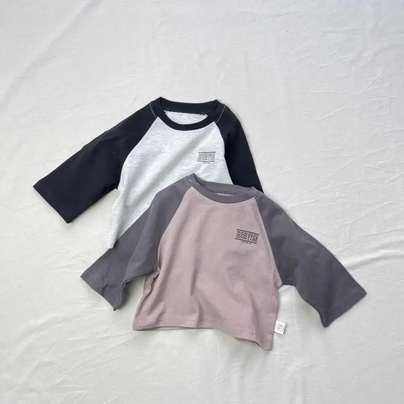 

2026 Spring New Baby Long Sleeve T Shirts Infant Boys Casual Versatile Tops Girls Bottoming Shirts Toddler Cotton Clothes