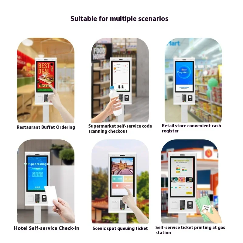 Ordering Machine for Fast Food Hotel & McDonald's Restaurants  Function Outdoor Self-Service