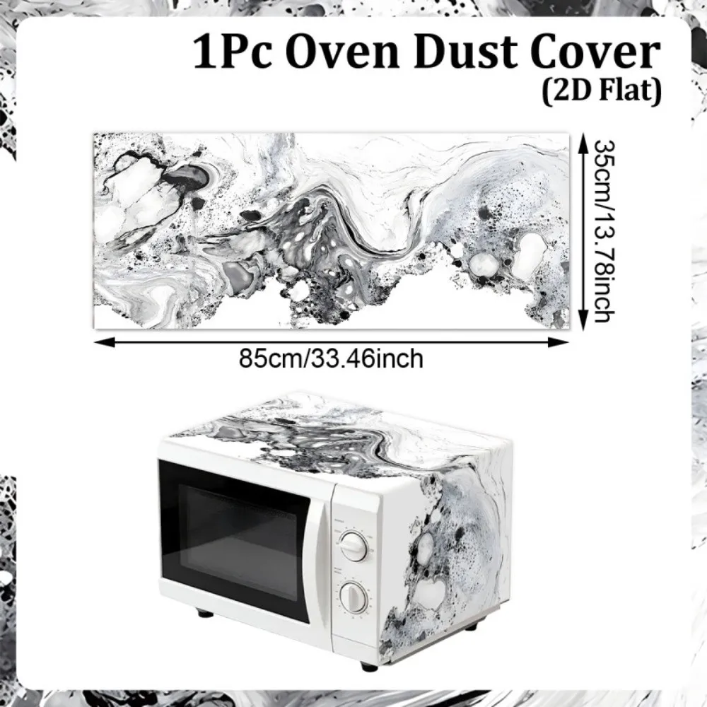 Universal Microwave Cover Floral Printed Microwave Oven Dust Cover Oil Proof Waterproof Dust Protector Mat Kitchen Appliance