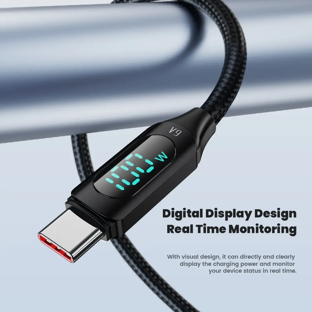 Toocki 100 واط USB نوع C كابل لهواوي الشرف Xiaomi سامسونج سوبر شحن شحن سريع USB C شاحن كابل بيانات سلك الحبل 1 متر 2 متر