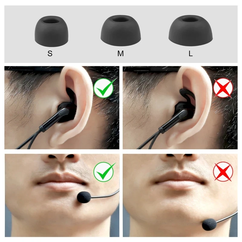 2/1PCS EJEAS V6C Football Referee Intercom In-ear Earphones Left/Right TYPE-C Full Duplex Soccer Referee Headphone Accessories