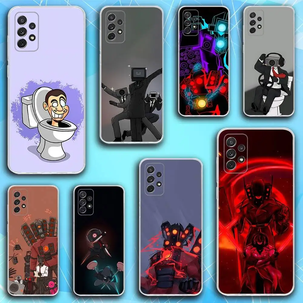 

S-Skibidi T-Toilet Phone Case For Samsung S30,23,21,22,20, FE lite,S10,9,8,7 PIus Note20ultra Soft Transparent