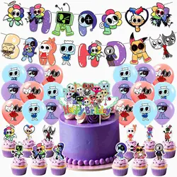 Dandy's World Cute Dandy Horror Game Party Supplies Decorations Balloon Banner Cake Topper Kid Children Gift Birthday Shower