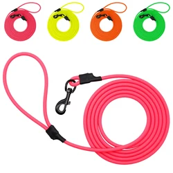 PVC Pet Long Leashes Puppy Cat Dog Candy Color Leash Recall Training Tracking Obedience Long Lead Waterproof Rope 5 /10 meter