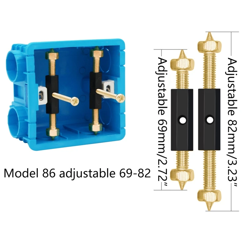 10 pezzi riparatore di Cassette riparatore di scatole elettriche viti per Cassette asta di supporto per riparazione di interruttori a parete