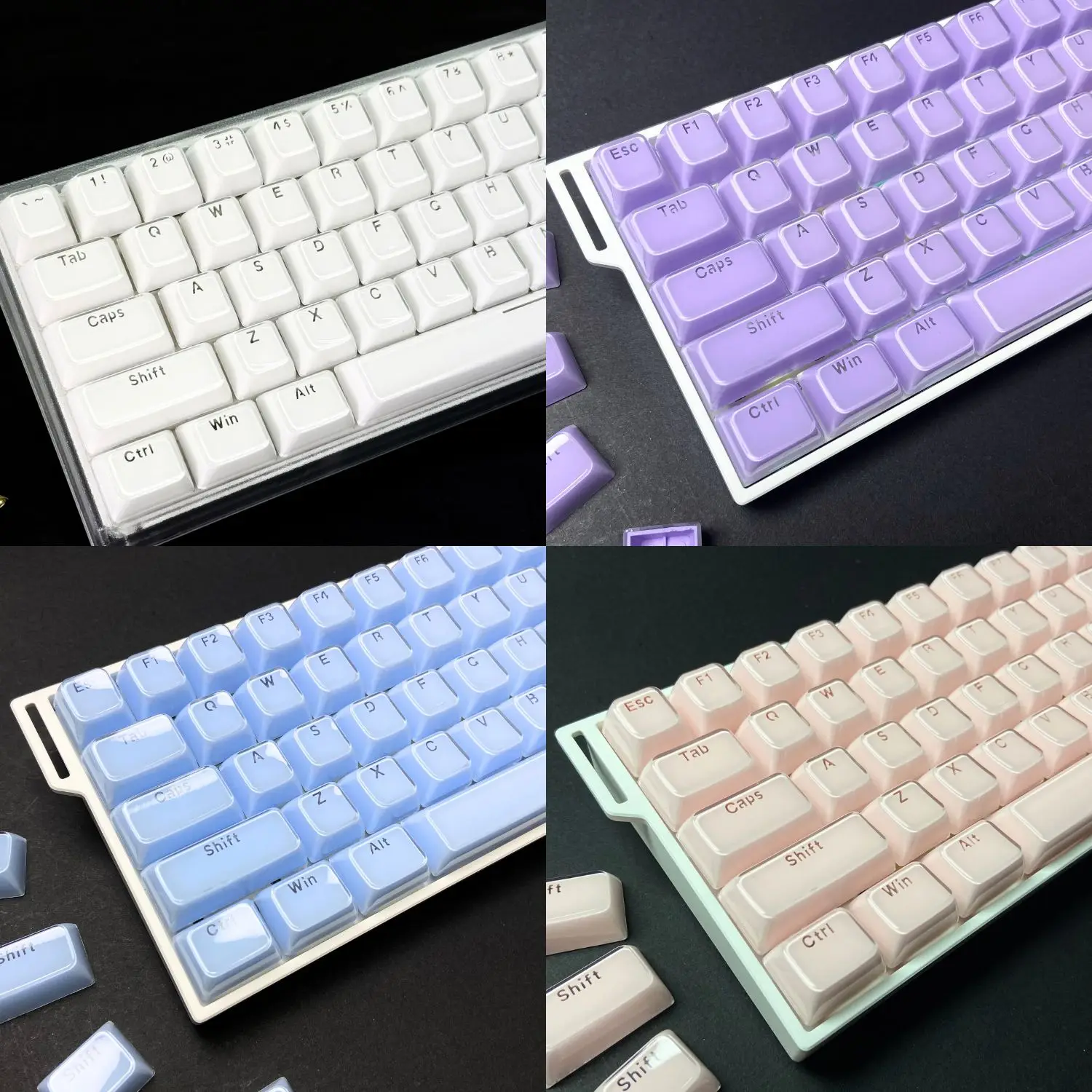 

Crystal Keycaps for Mechanical Keyboard OEM Double Transparent Jelly Key Caps for Custom Gaming Mechanical Keyboard