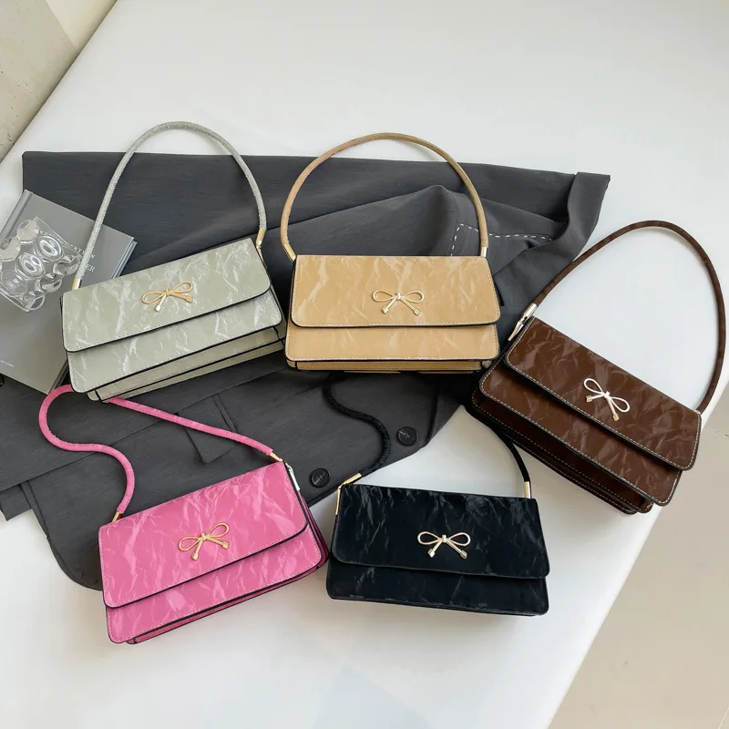 

One Shoulder Crossbody Small Square Bag Chain Bag New Popular Bow