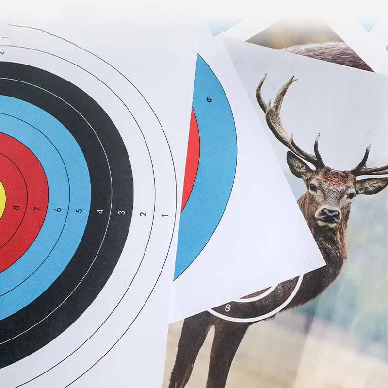 20pcs Archery Targets Paper Bow and Arrow Target Shooting Hunting Target Practice Accessories