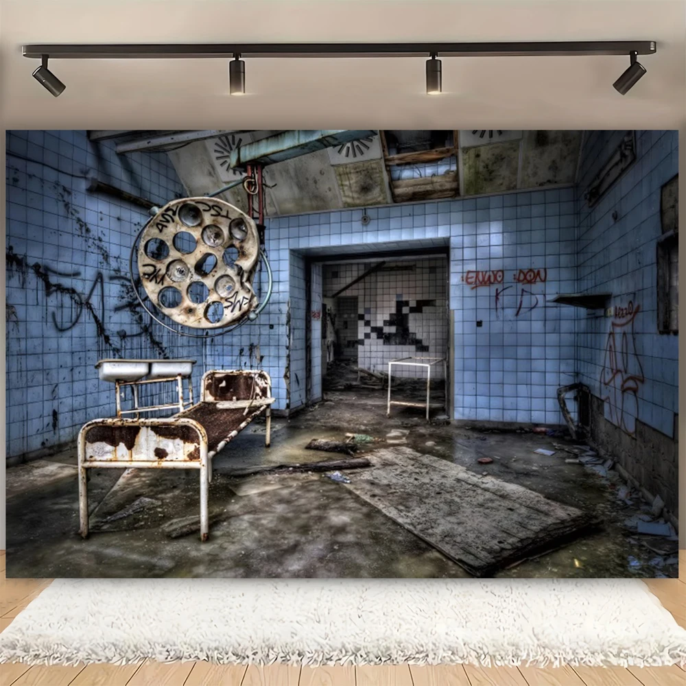 خلفية للتصوير الفوتوغرافي لمستشفى المهجور، خلفية للتصوير الفوتوغرافي، غرفة العمليات الهوائية، حفلة الهالوين، خلفيات صورة للأطفال
