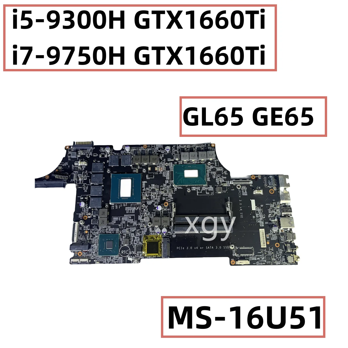 

MS-16U51 Original For MSI GL65 GE65 Laptop Motherboard MS-16U5 VER1.0 Mainboard i7-9750H i5-9300H GTX1660TI 100% Testing Perfect