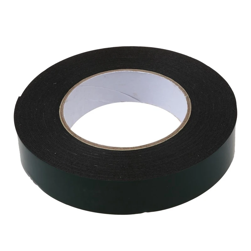 2X Black Super Strong Permanent Double Sided Self Adhesive Foam Car Trim Body Tape Width:25Mm