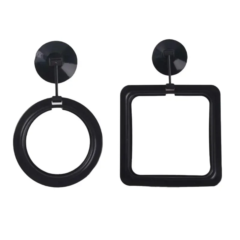 1/2pcs Aquarium Fish Feeding Ring Fish Tank Heart Floating Station Food Tray Square Feeder With Suction Cup Fish Tank Accessory