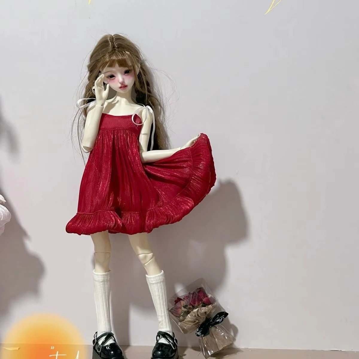 Birthday Gift Bjd Doll's Clothes for 1/4 45Cm Bjd Doll Fairy Camisole Dress Cardigan Socks Gauze Skirt Girl Toy Doll Accessories