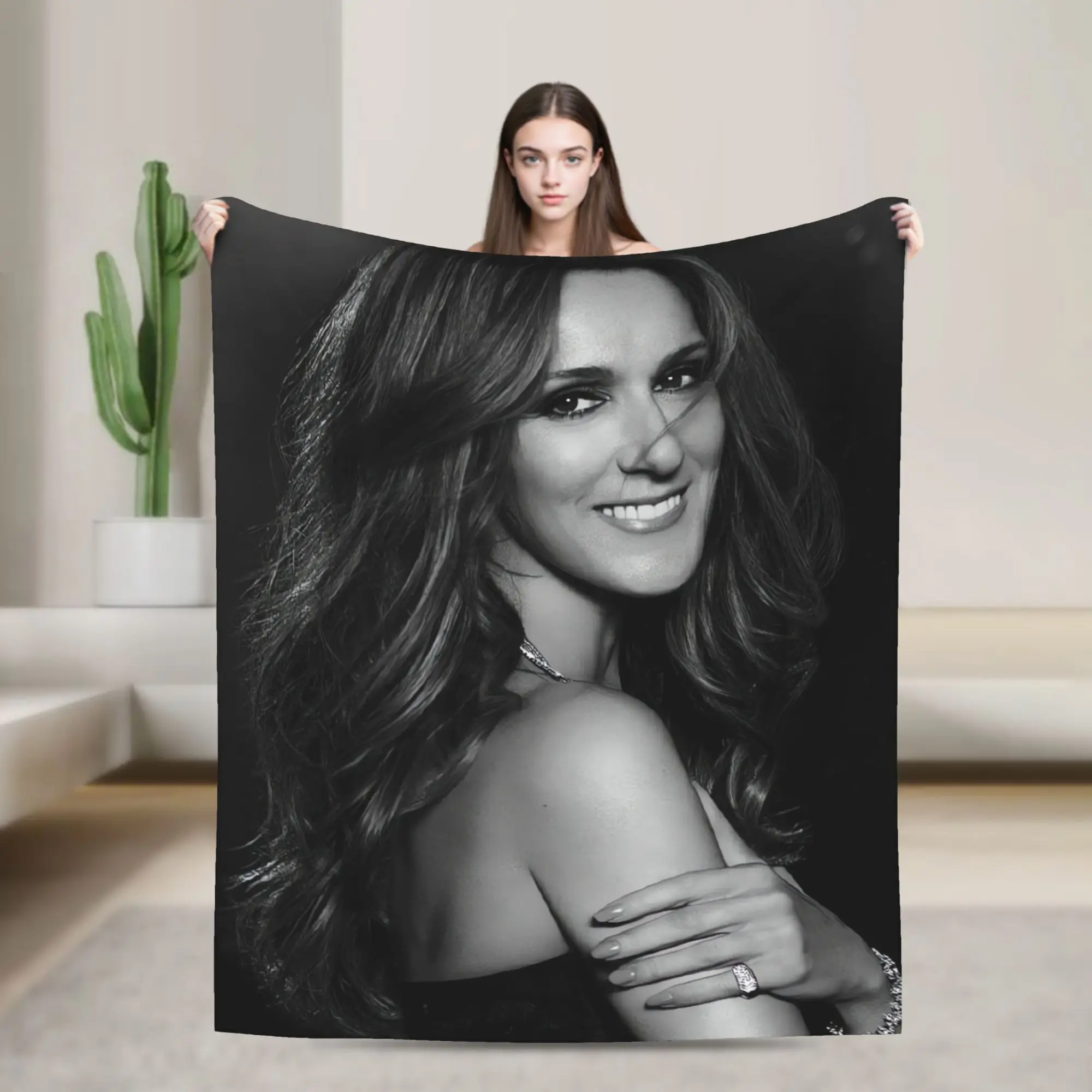 Celines Dions Paris 2026 Tour Blankets  Camping Flannel Bedding Throws For Couch Bed Super Soft Custom Quality Bedspread Gift