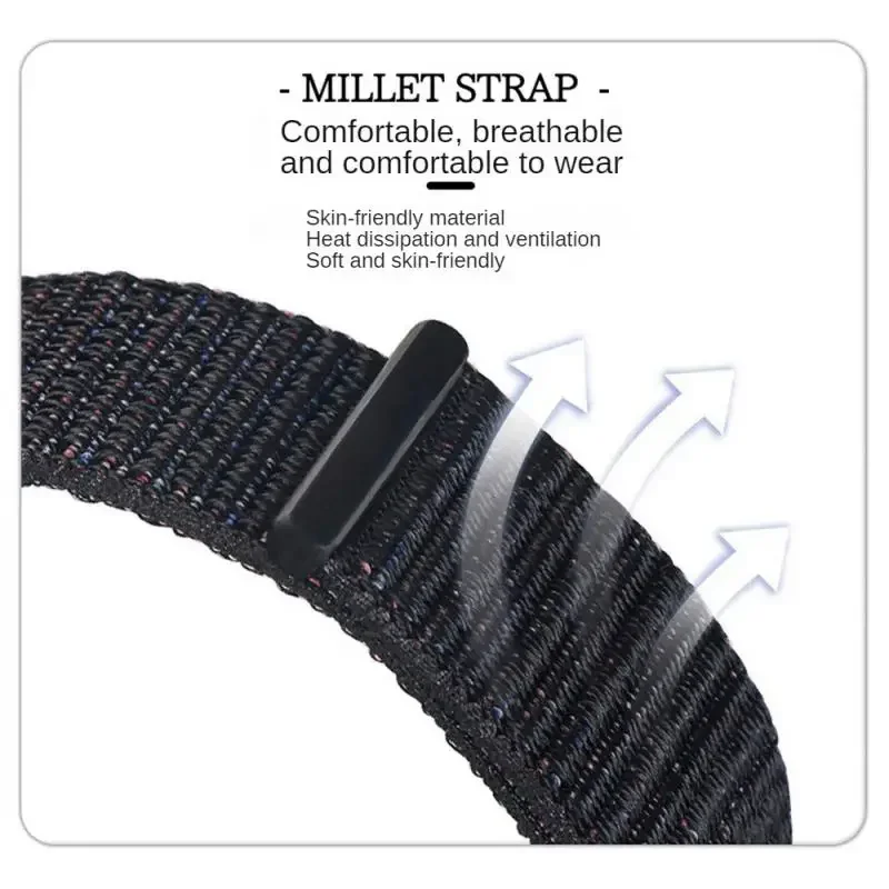 Nylon Strap For Mi Band 4/5/6/7/8 Bracelet Wristband Sports Breathable Bracelet For Miband 4/5/6/7/8 Replacement