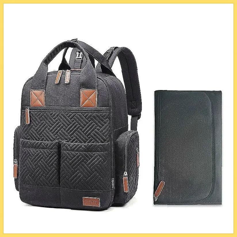 Large Capacity Mommy Diaper Backpack, Multi-function Maternity Travel Bag with Changing Mat