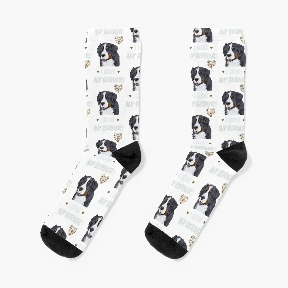 

I love My Bernese Mountain Dog! Especially for Berner Dog Lovers! Socks hockey Novelties Lots Men's Socks Luxury Women's