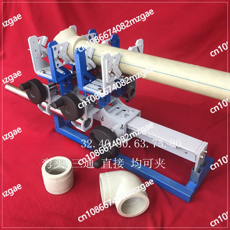 Manual Sleeve Welding Machine with Dedicated Bracket - For PE/PPR Pipe Heat Fusion, Supports 32-90mm Straight Sleeves