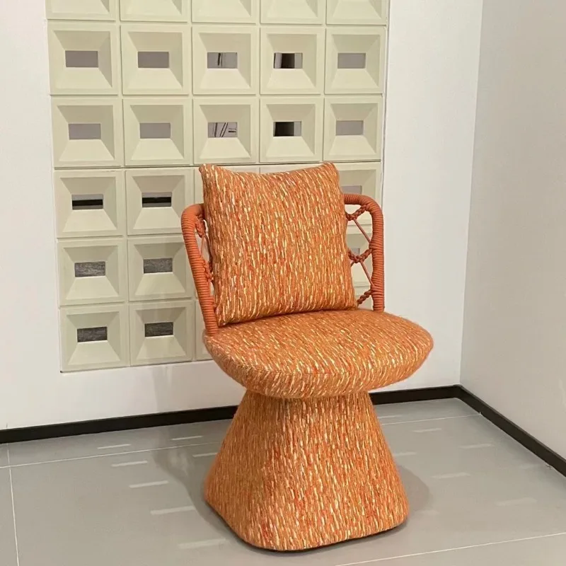 Balcony Tables and Chairs Flower Rope Weaving Sunscreen Leisure Revolving Sofa Chair Wine Glass Study Makeup Chair Dining Chair