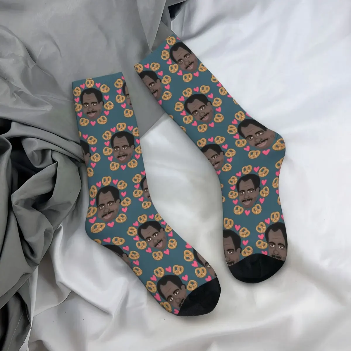 For The Love Of Pretzels Pattern Socks Harajuku High Quality Stockings All Season Long Socks Accessories for Unisex Gifts