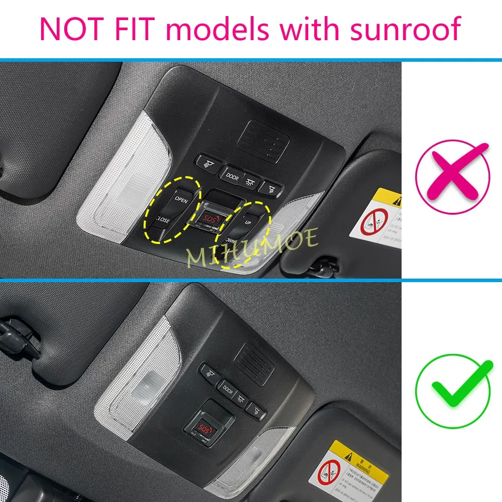 Matte Chrome Interior Roof Reading Lamp Light Cover Trims For 2019-2022 Toyota Corolla Hatchback Sedan Suzuki Swace