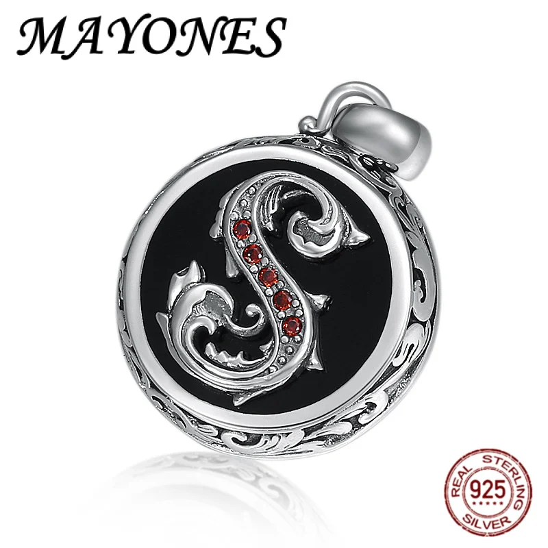 

NEW 925 Sterling Silver Creative Personalized Rattan Grass Pattern Pendant For Men's Domineering Gift
