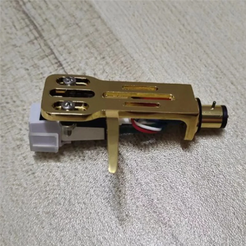 LPビニールレコードプレーヤー、ターンテーブル蓄音機、ゴールド、at3600l用の移動磁気カートリッジスタイラスヘッドシェル接続キット