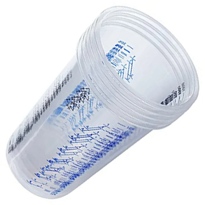 32 Oz (1000Ml) Disposable Flexible Clear Graduated Plastic Mixing Cups Use for Paint Resin Epoxy Mix Ratios, 25 Pack TQ
