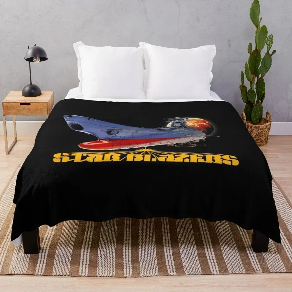 Star Blazers Throw Blanket Flannels Decorative Throw for sofa Giant Sofa Blankets