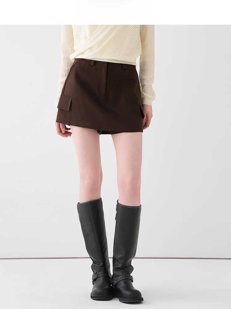 

Повседневные брюки с высокой талией, женская рабочая одежда, осень 2024, новый дизайн, свободный крой, хлопковые женские джинсы на молнии